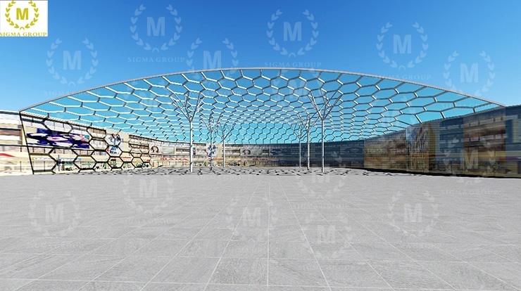 ETFE membrane structure of playground in Guizhou Tongren Middle School